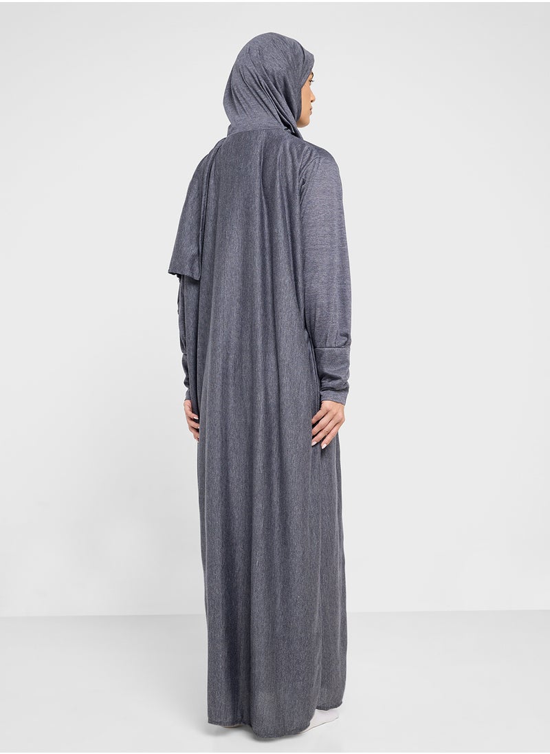 hayas closet Straight Sleeve Hooded Prayer Clothe  - Image 2
