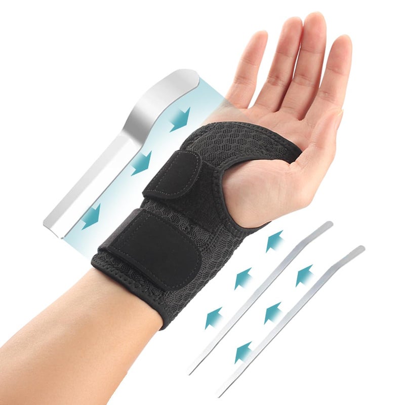 Proxima Direct Carpal Tunnel Wrist Support, Right Hand Brace Day & Night Adjustable Thumb Brace with Splint for Women Men Wrist Wrap for Dequervain's Tenosynovitis,Tendo - Image 1