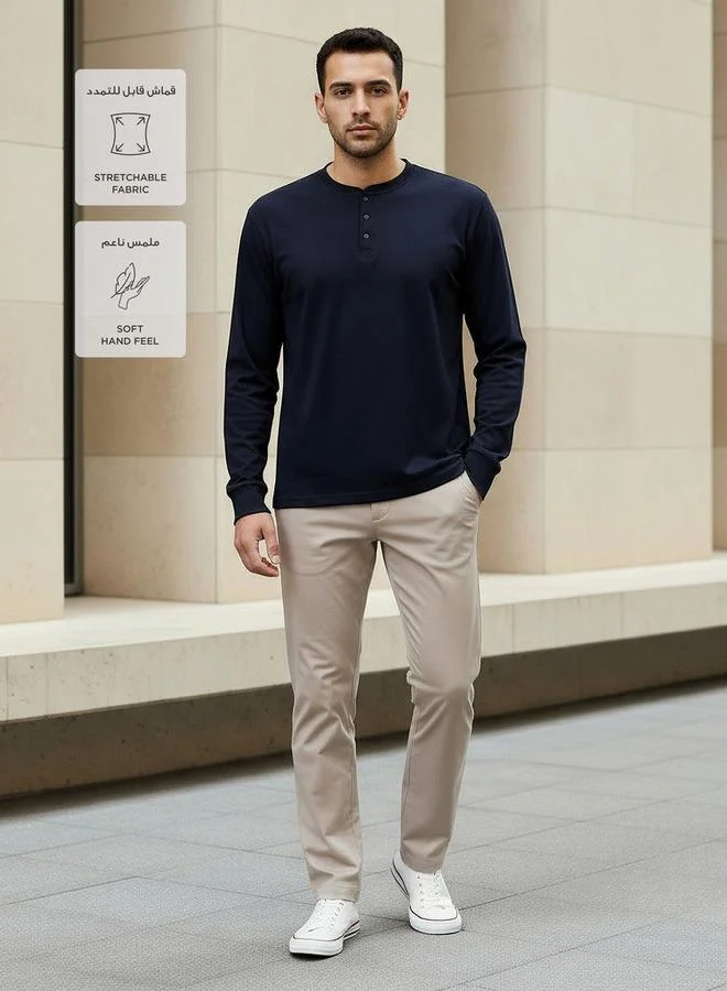 Love Pangolin Love Pangolin Men Henley Neck T shirt