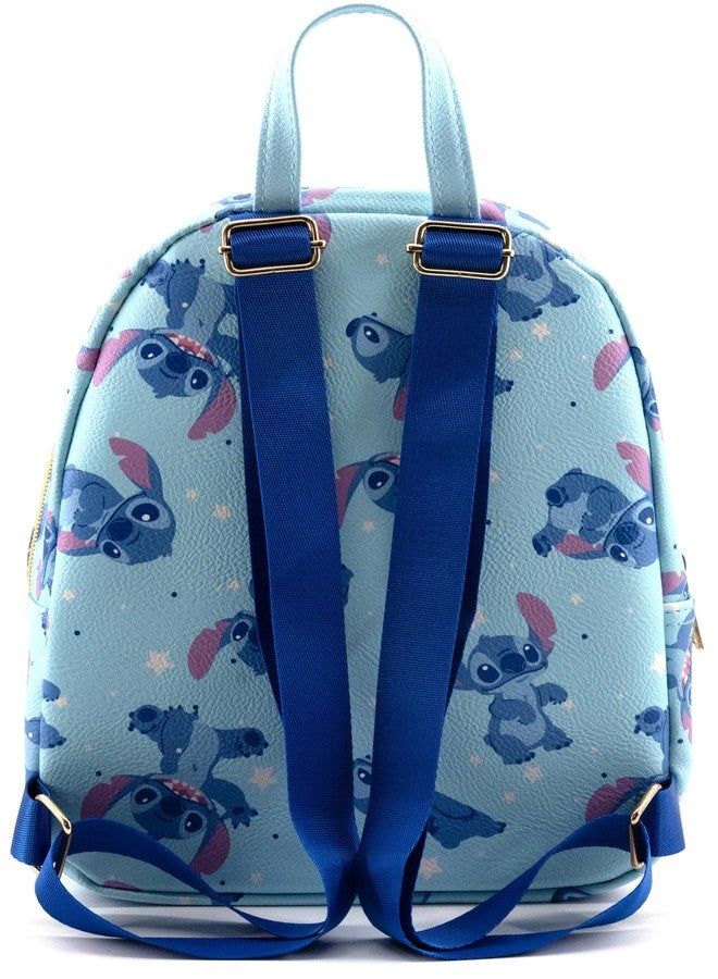 Fast Forward Disney Lilo and Stitch Backpack for Women, Men, Boys, Girls, Unisex | Cute PU Leather 10" Stitch Mini Backpack Purse Shoulder Purse | Stitch Bag and Stitch Accessories - Image 3