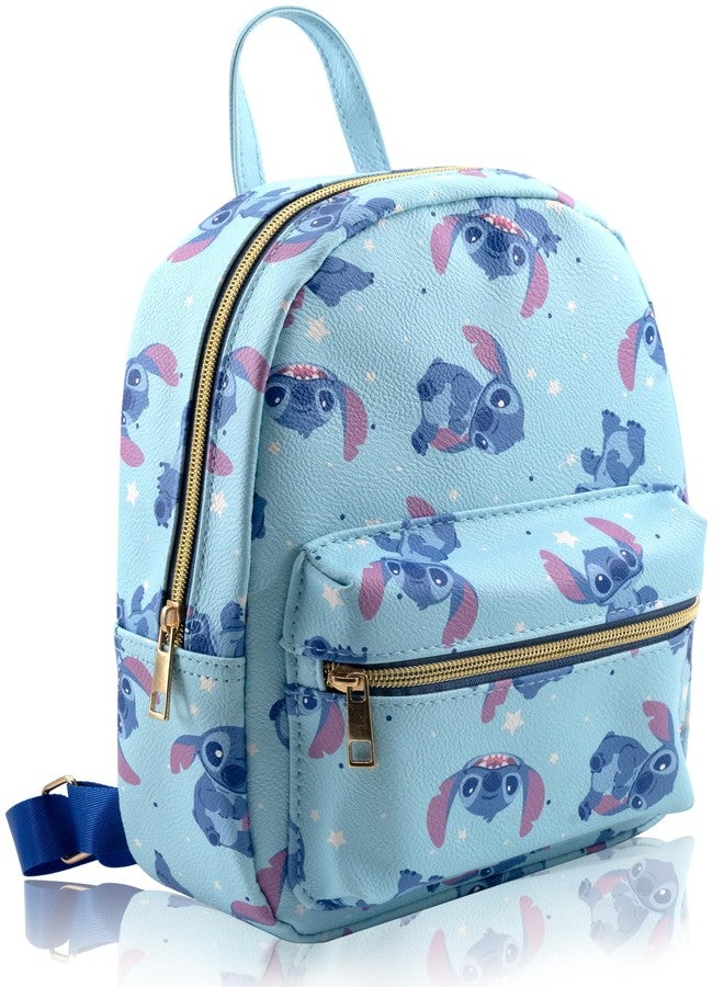 Fast Forward Disney Lilo and Stitch Backpack for Women, Men, Boys, Girls, Unisex | Cute PU Leather 10" Stitch Mini Backpack Purse Shoulder Purse | Stitch Bag and Stitch Accessories - Image 2
