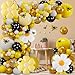 VinTS 140 Pcs Bee Balloons Garland KitYellow Black White Balloons with Bee Stickers Gold Confetti Daisy Foil Balloons for Honey Bee Birthday Baby Shower Spring Theme Party Decoration - Image 3