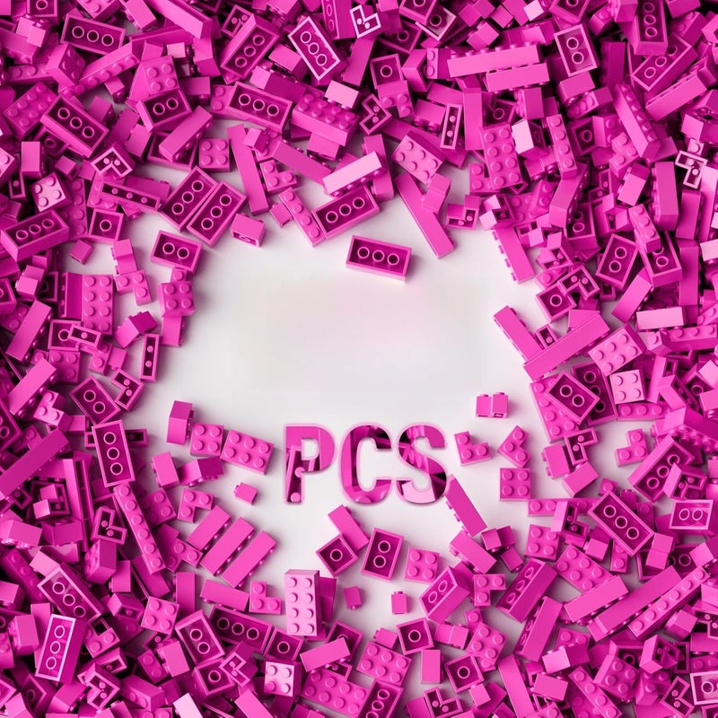 YUJHITP 300 Piece Pink Bricks Bulk Assortment Pack Pink Brick Accessories for Building with 12 Size Compatible with Lego Parts and PiecesColor Pink - Image 3