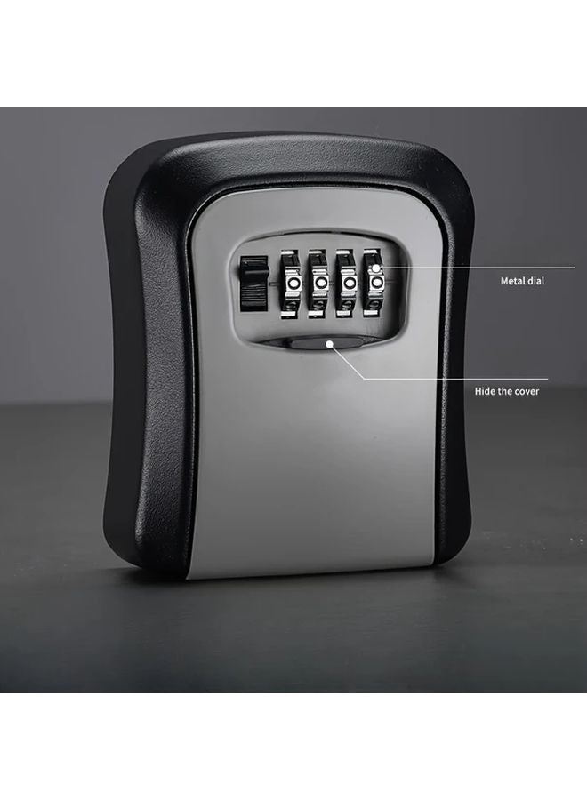Gray Key Lock Box Waterproof Anti Theft Stainless Steel Code Safe For Home Office - Image 1