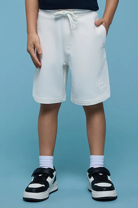 R&B Solid Shorts with Drawstring Waist