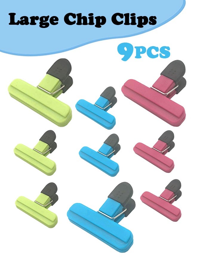Sweet Life 9Pack Large Chip Bag Clips - Assorted Sizes Food Bag Clips Plastic Heavy Seal Grip - Image 1