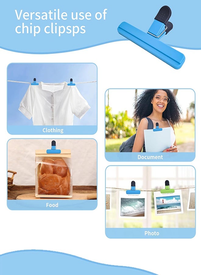 Sweet Life 9Pack Large Chip Bag Clips - Assorted Sizes Food Bag Clips Plastic Heavy Seal Grip - Image 4