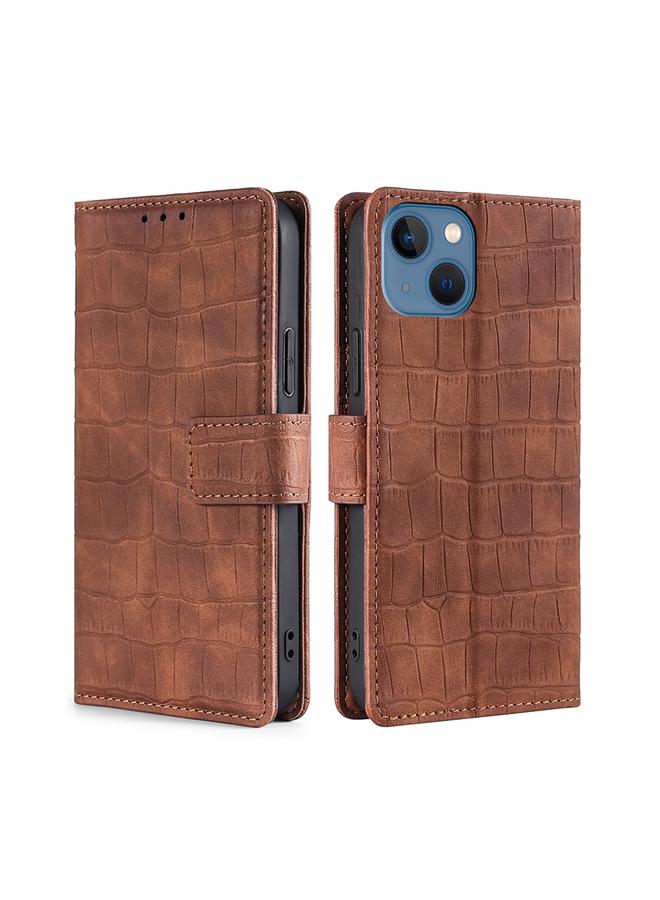 اس-توب جراب هاتف iPhone 14 مصنوع من جلد التمساح بمشبك مغناطيسي - Image 1