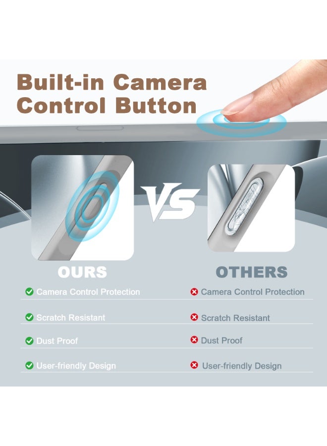 أوللاي ايفون 17 برو كيس واقي ، مادة السيليكون ، مقاومة للصدمات مع حماية عدسة الكاميرا وتغطية زر التحكم ، غطاء واقي للهاتف المحمول المضاد للصدمة ، متوافق مع إكسسوارات MagSafe - Image 2