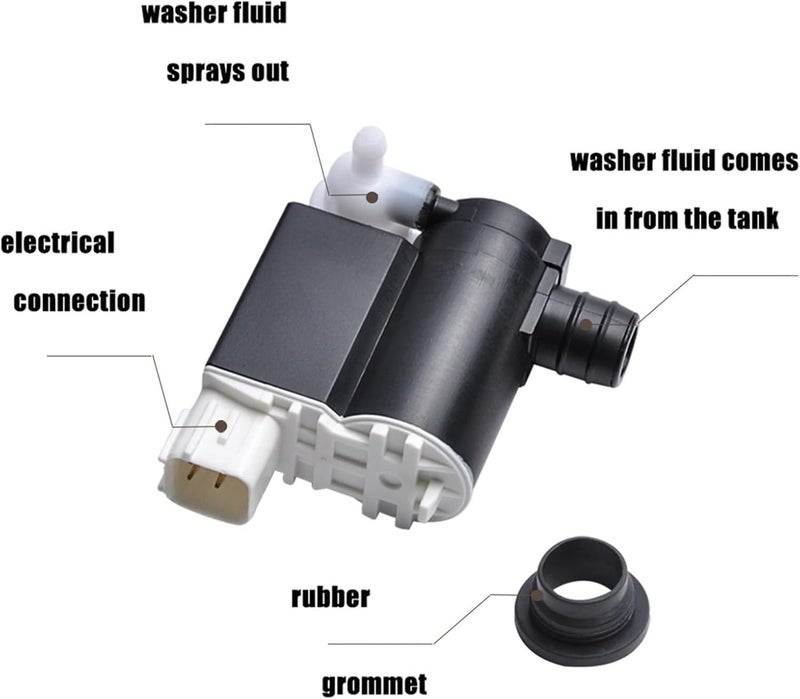 Wivplex Auto Windshield Washer Pump for Hyundai and Kia - Image 2