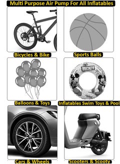BAIMEI Bicycle Air Pump - 160psi High Pressure Air Inflating Manual Air Pump With Pressure Gauge and Multifunction Valves - Multi-Use Air Pump Basketball Football, Bikes, Cycles, Cars, Toys, Swim Inflatables  - Image 2