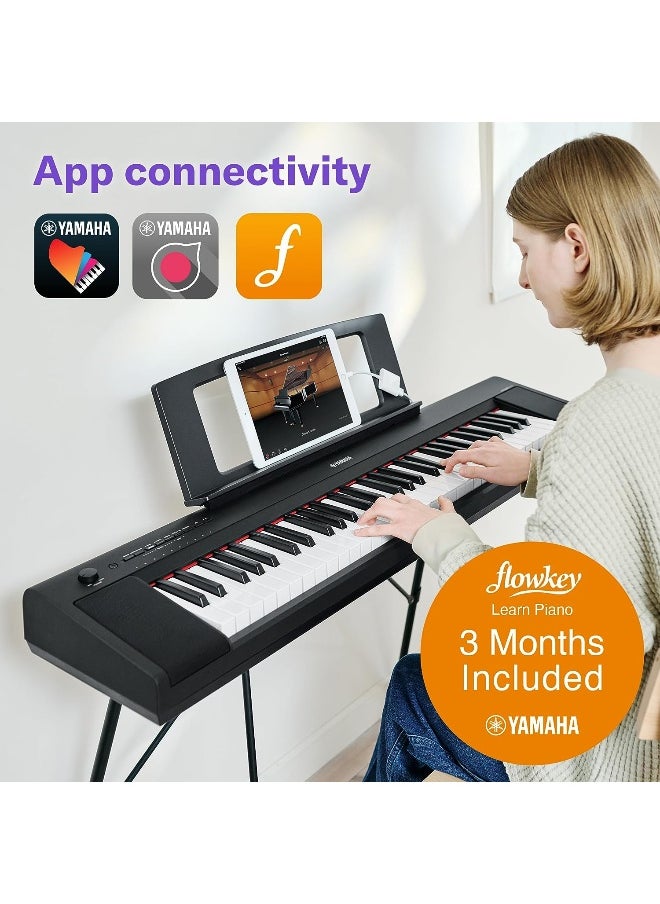 YAMAHA Yamaha NP-15 Piaggero - Lightweight and portable digital keyboard with 61 keystroke sensitive keys and 15 instrument voices  - Image 1