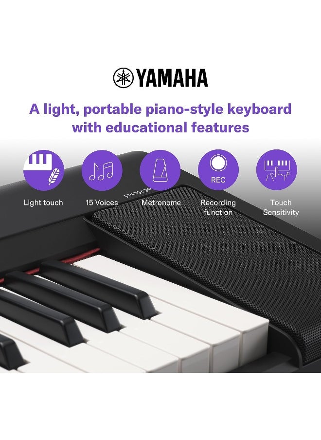 YAMAHA Yamaha NP-15 Piaggero - Lightweight and portable digital keyboard with 61 keystroke sensitive keys and 15 instrument voices  - Image 4