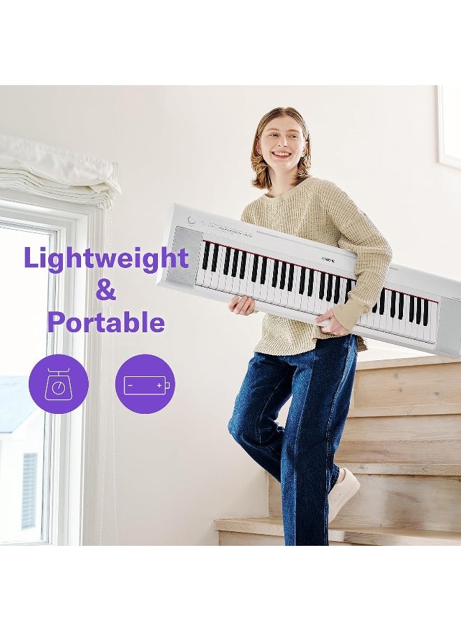 YAMAHA Yamaha NP-15 Piaggero - Lightweight and portable digital keyboard with 61 keystroke sensitive keys and 15 instrument voices  - Image 5
