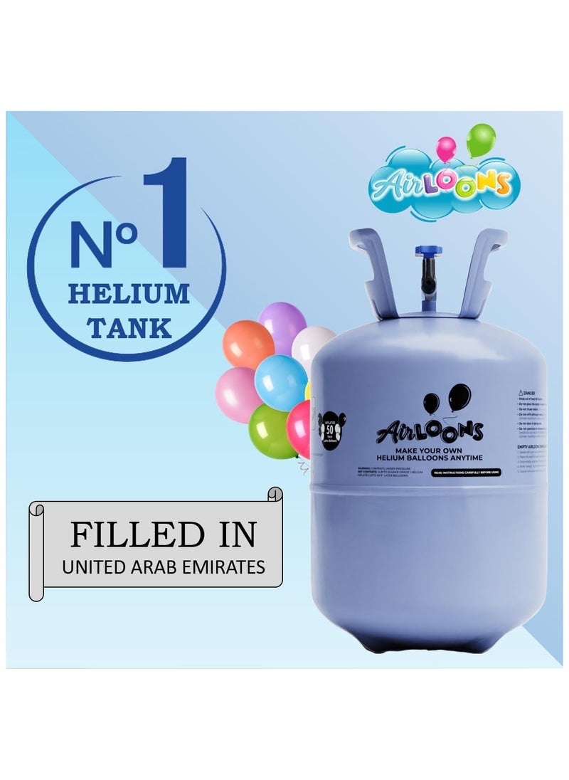 Airloons - Helium Tank: Inflate up to 100 Latex Balloons! 14 cu. ft. Helium Cylinder with Purified Helium for longer helium balloon float time- Perfect for all your Celebrations! - Image 1