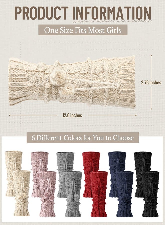 JaGely 6 Pairs Kawaii Leg Warmers Y2K Harajuku Leg Warmers for Girls Women Japanese Long Socks Cute Knitted Lolita Costume - Image 2
