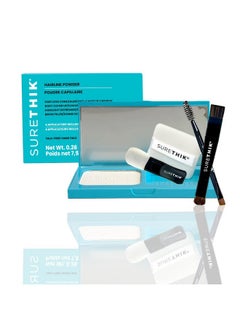 SureThik SURETHIK 4-in-1 Premium Hairline Powder Kit - Conceal Thinning Hair, Root Touch-Up, Highlight Refresher & Eyebrow Enhancer for Men and Women (White)  - Image 1