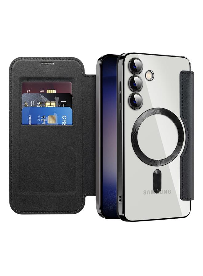 اس-توب جراب هاتف جلدي مضاد للسرقة من MagSafe مغناطيسي RFID لهاتف Samsung Galaxy S24 Ultra 5G - Image 2