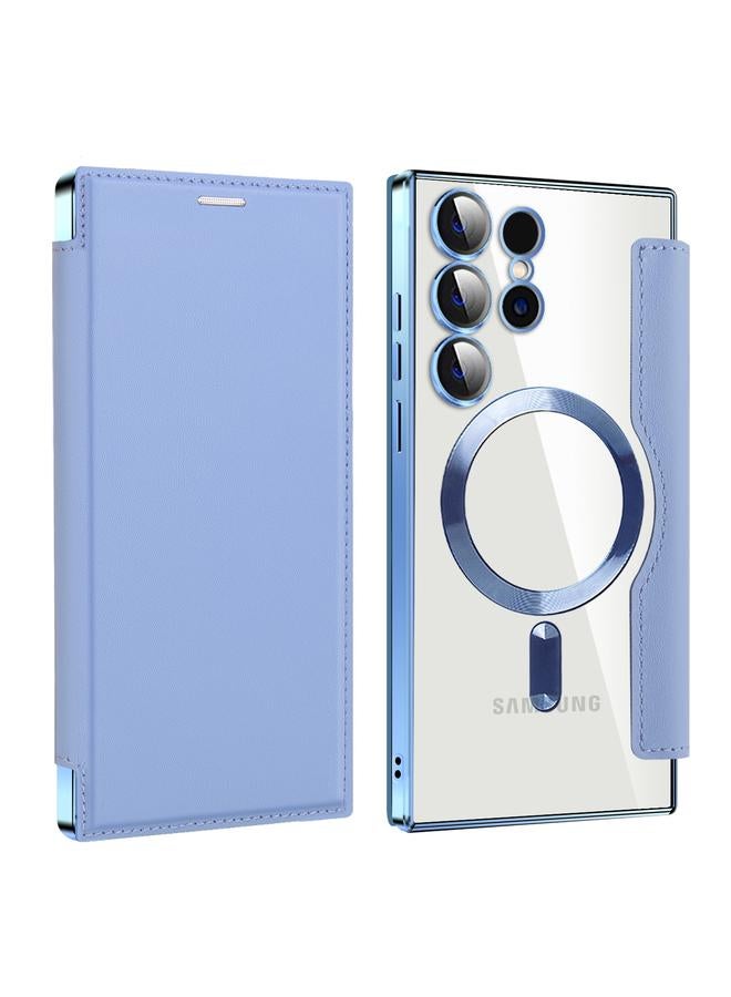 اس-توب جراب هاتف جلدي مضاد للسرقة من MagSafe مغناطيسي RFID لهاتف Samsung Galaxy S24 Ultra 5G - Image 1