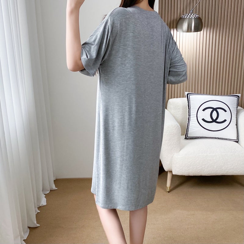 Summer Pregnant Women'S Bilateral Breastfeeding Clothes Mom'S Breastfeeding Top Clothes Wearing Short-Sleeved T-Shirt Period Women'S Side Opening Can Feed - Image 5