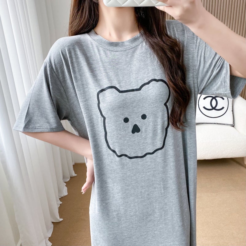 Summer Pregnant Women'S Bilateral Breastfeeding Clothes Mom'S Breastfeeding Top Clothes Wearing Short-Sleeved T-Shirt Period Women'S Side Opening Can Feed - Image 4