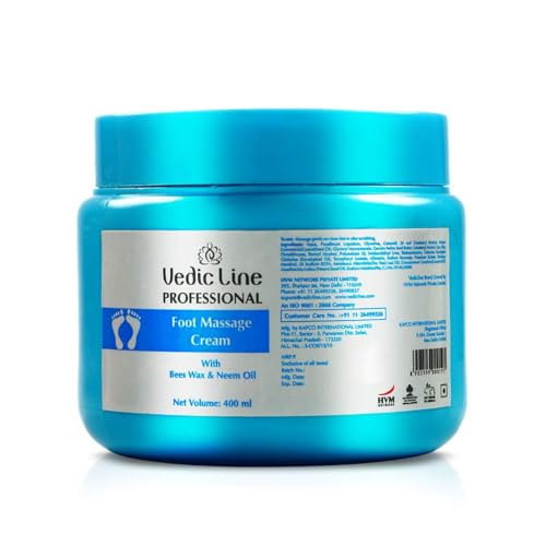 Vedic Line Foot Massage Cream, Improve Skin Tonicity & Keep Odor Away With Bees Wax And Neem Oil For Nourishing Feet, 400Ml - Image 1