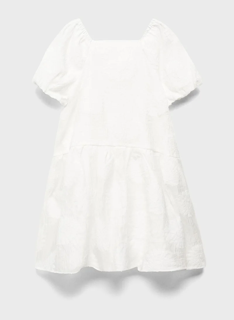 MANGO White Textured Dress