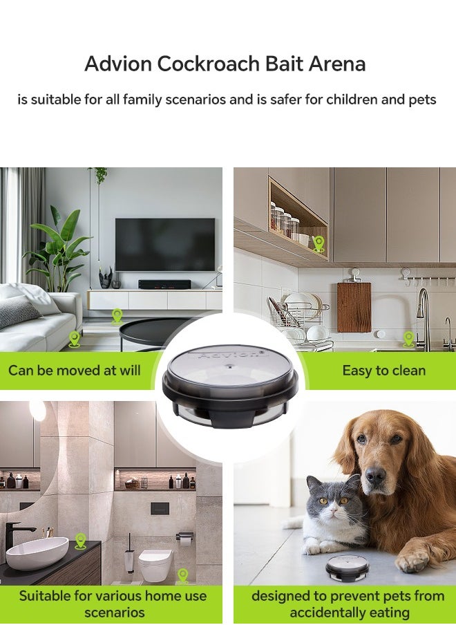 advion - Advion Cockroach Bait Arena, 12 Count  Syngenta Advion Cockroach Bait Station，Place it anywhere, the effect will last up to 12 months - Image 1