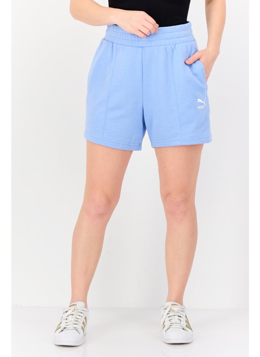 PUMA Women Sportswear Fit Outdoor Shorts, Blue  - Image 1