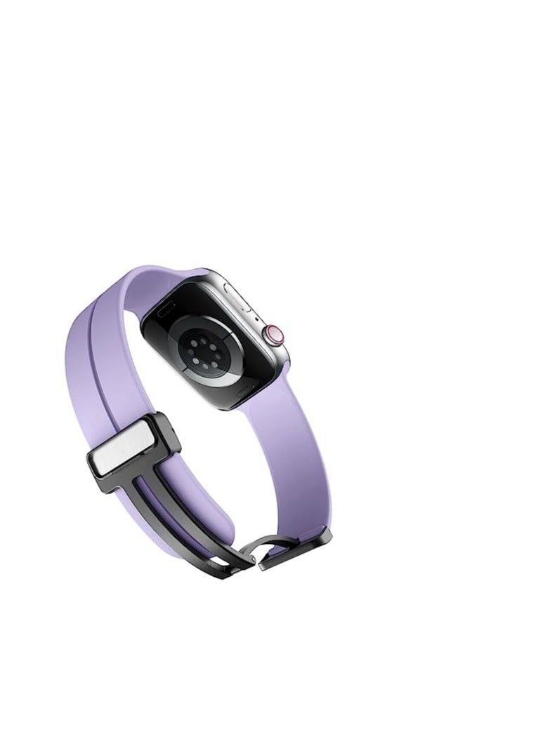 Generic - Magnetic Bands for Apple Watch Ultra/Ultra 2 Band 49mm 45mm 44mm 42mm Soft Sport Silicone Strap for iwatch Series 9/8/7/6/5/4/3/2/1/SE2/SE - Image 1