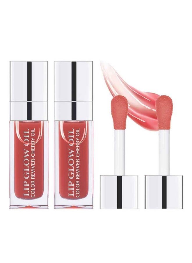 Sokgo Hydrating Lip Glow Oil, Plumping Lip Gloss, Moisturizing Lip Oil Gloss, Transparent Moisturizing Lip Balm, Natural Lip Plumper, Lip Plumper Gloss Make Lips Fuller and Moisturizing (SZ-2pcs Rosewood)  - Image 1