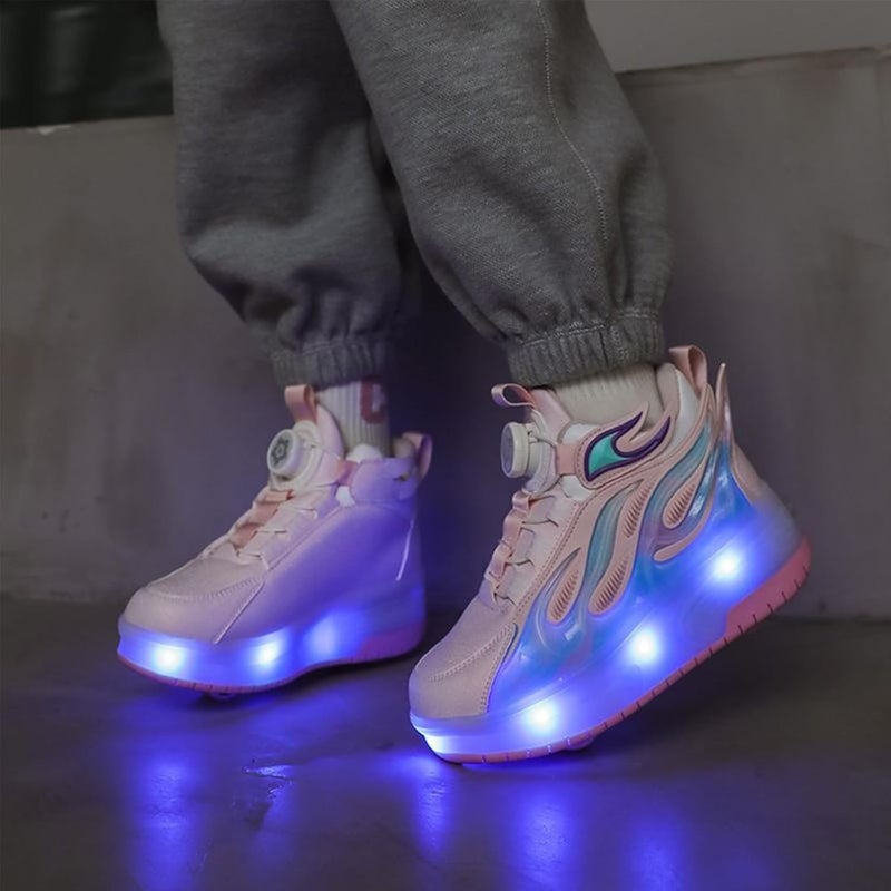 VTERLY Kids Roller Skate Shoes with LED Lights - Double Wheels Sneaker Heelys for Girls & Boys - Image 3