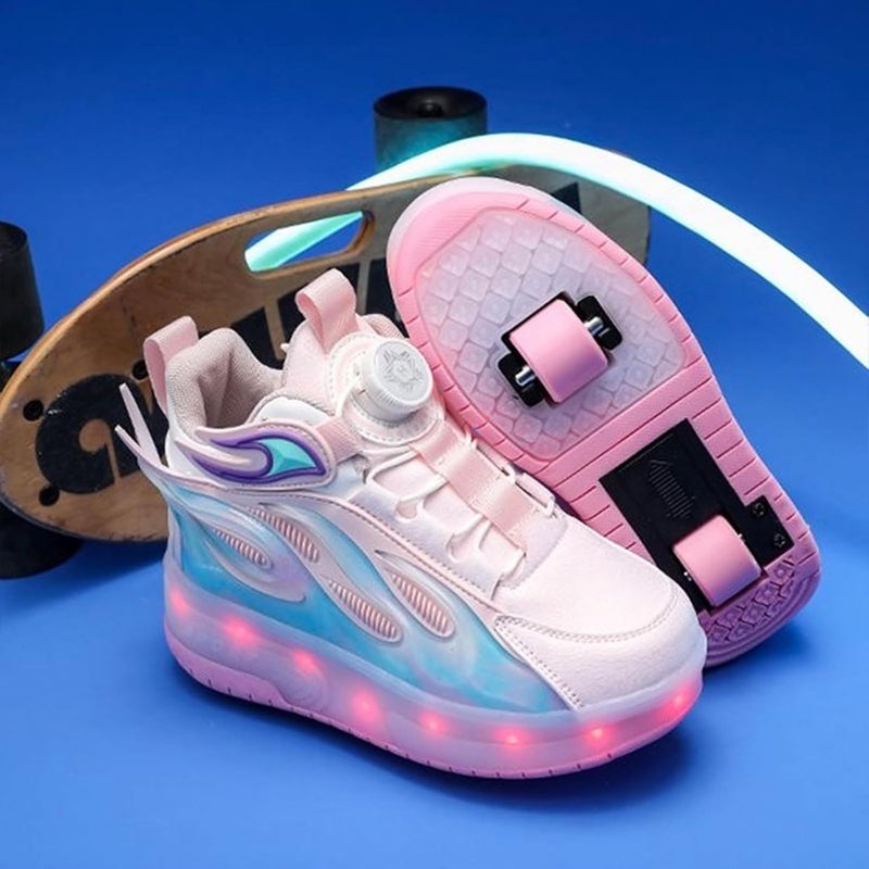 VTERLY Kids Roller Skate Shoes with LED Lights - Double Wheels Sneaker Heelys for Girls & Boys - Image 5
