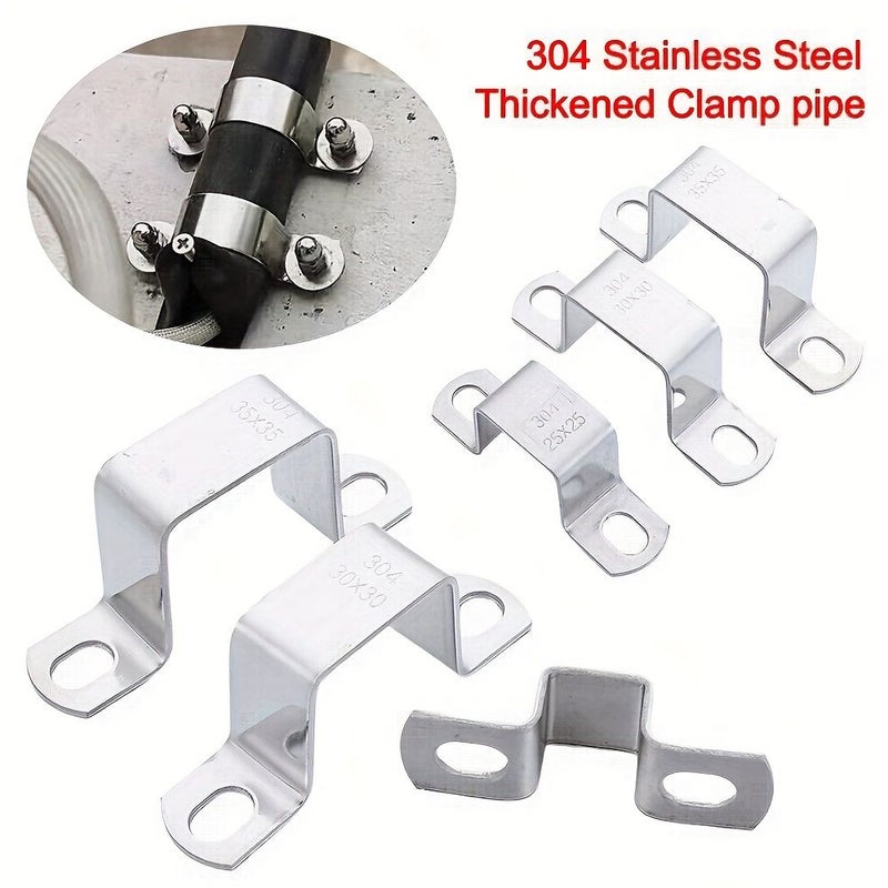 304 Stainless Steel M Shaped Hose Clamp 30x30 Fastening Buckle - Image 3