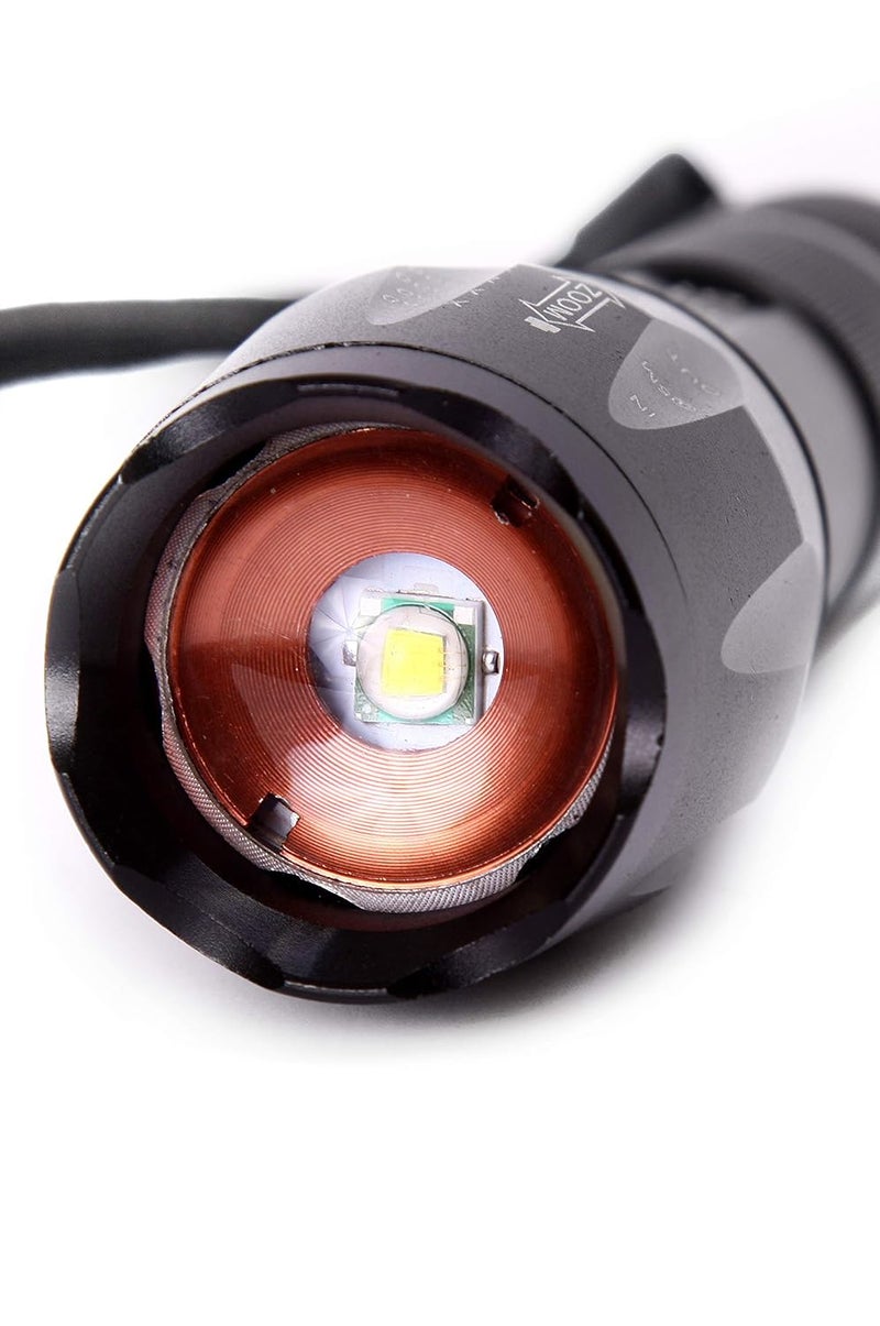 EzLife Professional LED Flashlight Zoomable 3 Modes of Flashing Torch Light Free 3 AAA Battery with The Package - Image 5