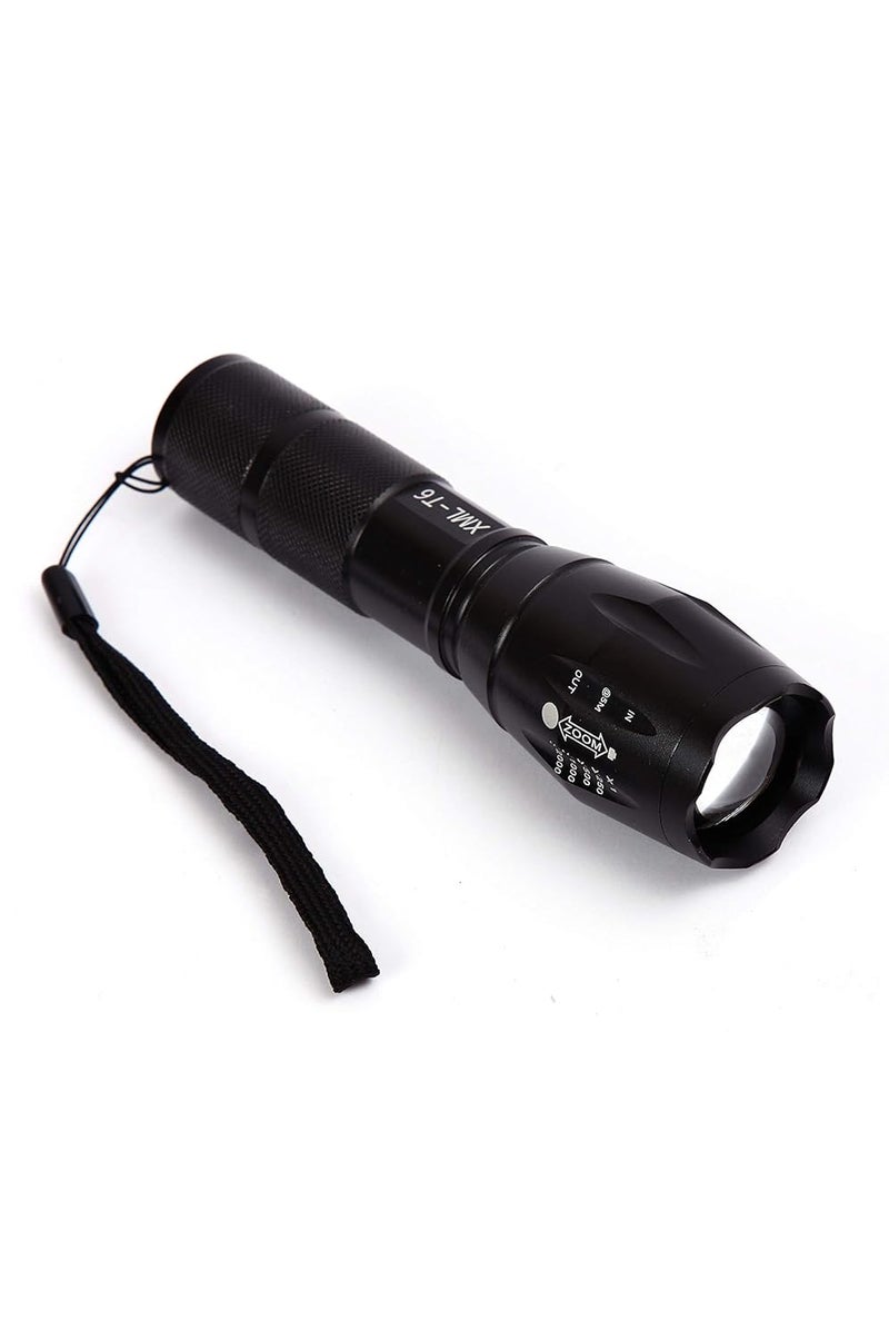 EzLife Professional LED Flashlight Zoomable 3 Modes of Flashing Torch Light Free 3 AAA Battery with The Package - Image 4