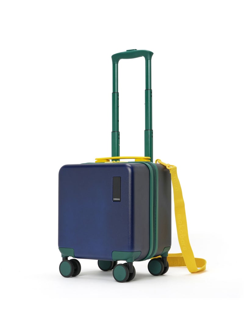 Mokobara Moko Blocks Kids Luggage (19 L)| Cabin 38cm (For 3-8 Yrs) | Polycarbonate Hardshell | 360° Spinner Wheels & Premium Zippers | Sling Belt & Sticker Pack Included|Blue(Pool Party) - Image 1