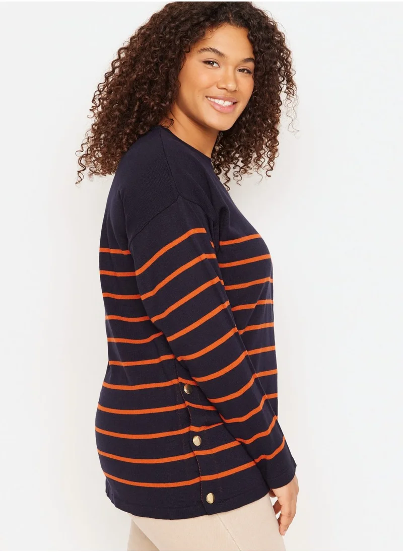 Trendyol Curve Striped Knitted Sweater