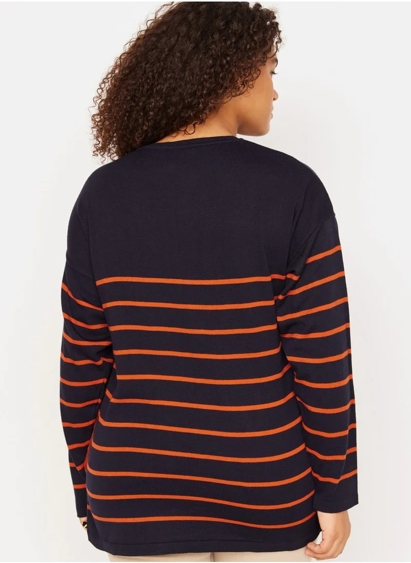 Trendyol Curve Striped Knitted Sweater