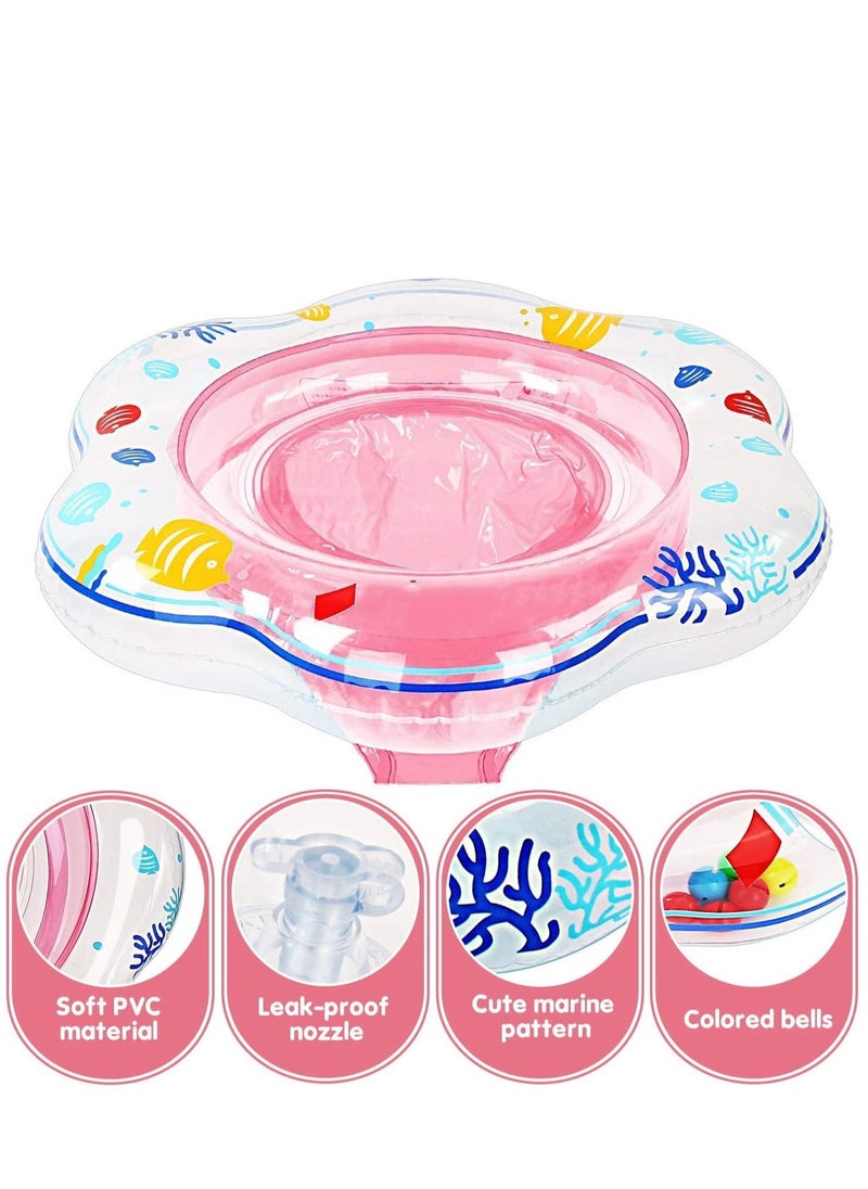 SYOSI - Baby Swimming Ring Float Inflatable Baby Swim Ring with Seat with Soft PVC for Infant Toddler 12-48 Months Leak-Proof Swimming Pool Ring for Kids Paddling Pool - Image 1