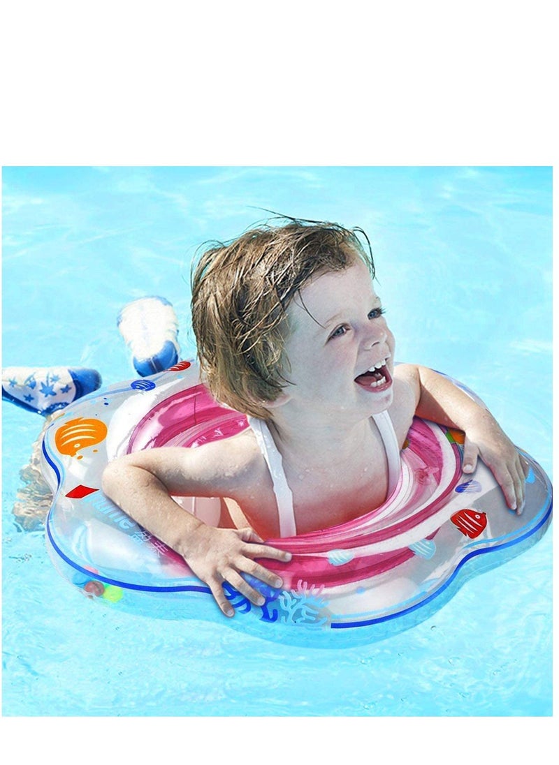 SYOSI - Baby Swimming Ring Float Inflatable Baby Swim Ring with Seat with Soft PVC for Infant Toddler 12-48 Months Leak-Proof Swimming Pool Ring for Kids Paddling Pool - Image 1