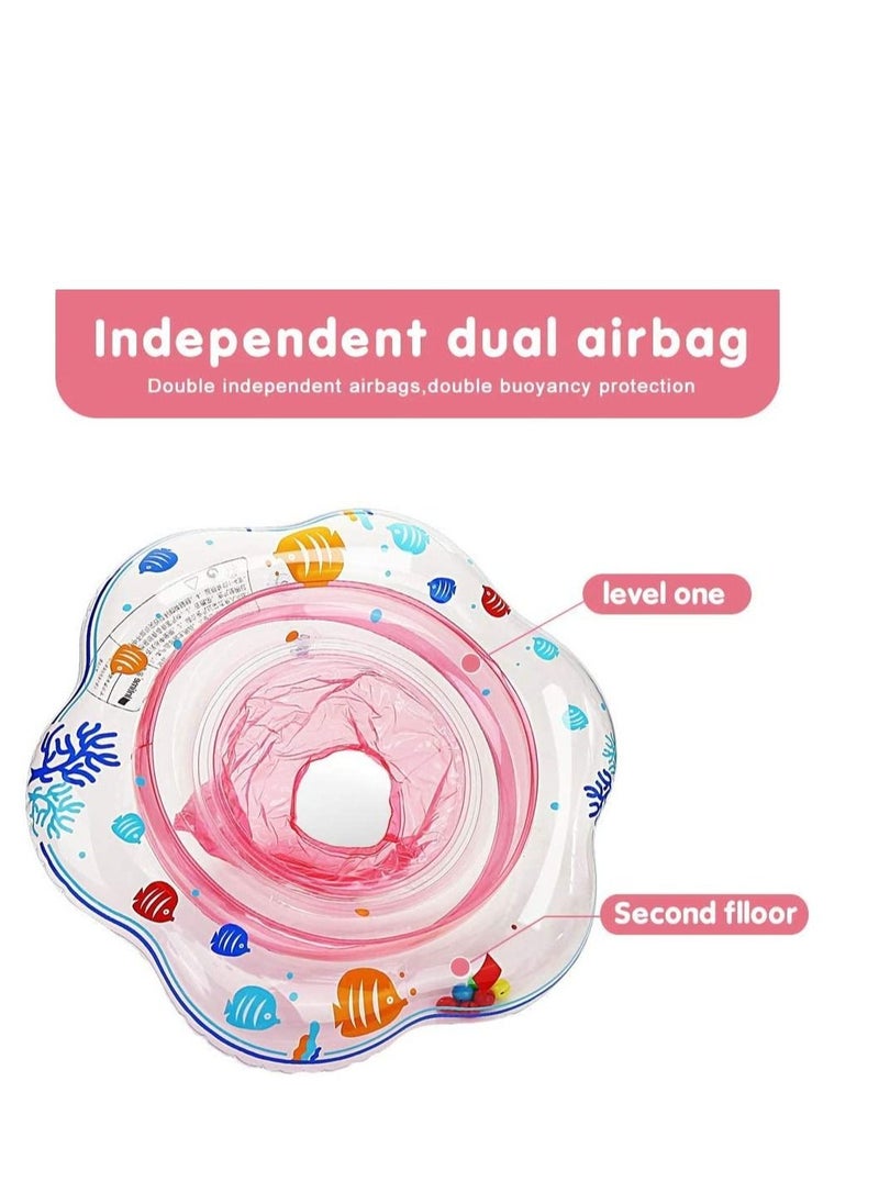 SYOSI - Baby Swimming Ring Float Inflatable Baby Swim Ring with Seat with Soft PVC for Infant Toddler 12-48 Months Leak-Proof Swimming Pool Ring for Kids Paddling Pool - Image 1