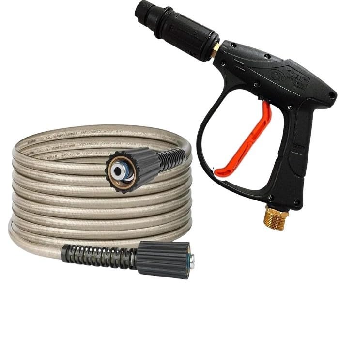 Fieldstar Premium Pressure Washer Gun Combo Golden – Compatible with JPT, STARQ, RESQTECH | Includes 8 Meter Hose Pipe | High-Performance Spray Gun for Car & Home Cleaning - Image 1