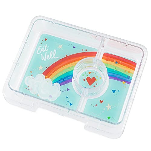 Yumbox Snack Box - 3 Compartment - Leakproof Bento Lunch Box for Kids (Fifi Pink with Rainbow Tray) - Image 4