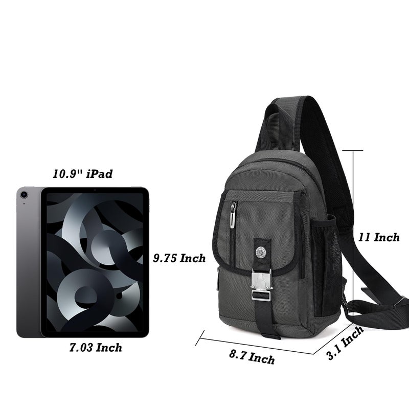 NICGID Sling Bag Chest Shoulder Backpack Crossbody Bags for Tablet Laptop Outdoor Hiking Men Women - Image 5