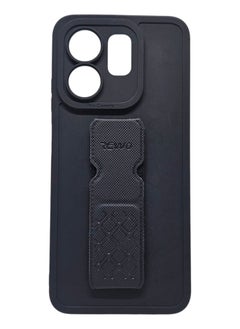 REWO Silicone Back Cover With Holder For Infinix Smart 9 - Black  - Image 1