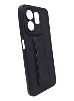 REWO Silicone Back Cover With Holder For Infinix Smart 9 - Black  - Image 2