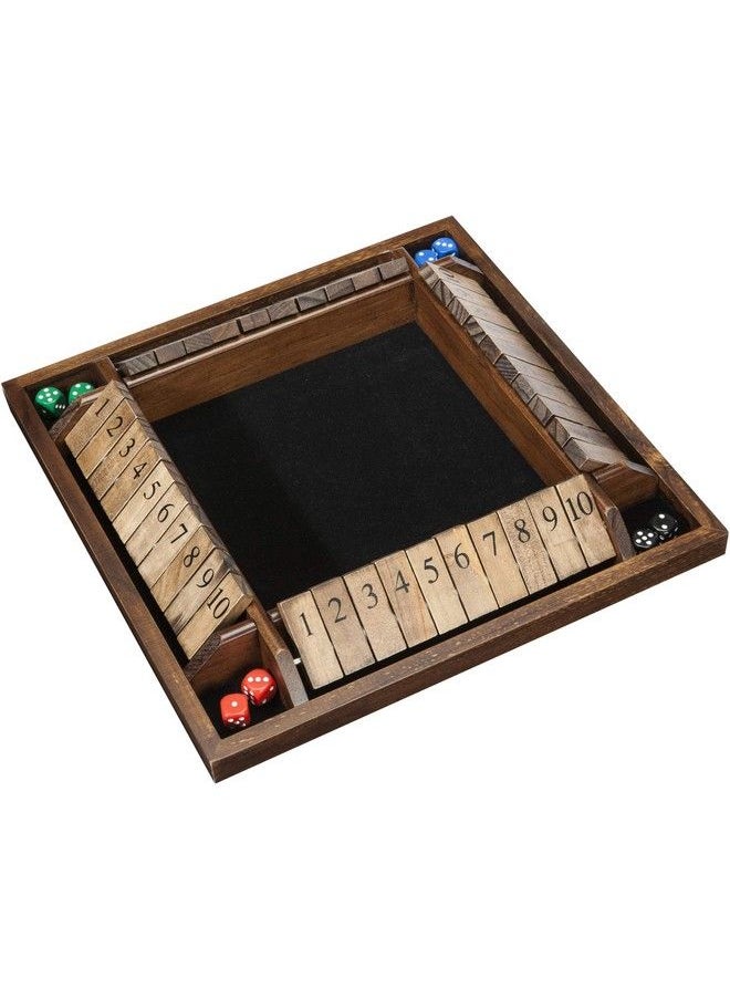 WE Games Shut The Box Game Wooden Board Games For Family Night 14 In. 4 Player Bar Games Game Room Math Games For Board Game Table Board Games For Adults And Family Wooden Dice Games For Families  - Image 1