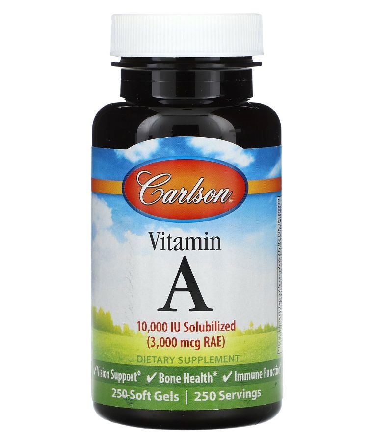 فيتامين أ 3000 ميكروغرام RAE (10000 وحدة دولية) 250 كبسولة لينة