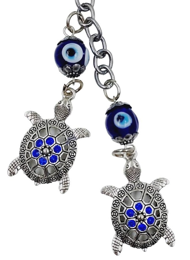 Snabs Tortoise Keychain for Girls Women Purse, Wallet, College Bags, Handbags, Side Bags, Scooter/Bike Keys, Evil Eye Keychain with Metal Key Ring Anti-Rust, 14 cm - Image 4